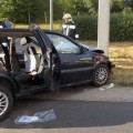 Súlyos sérüléssel járó baleset Albertirsán. Fotó: BM OKF médiaszerver/PMKI Cegléd HTP
