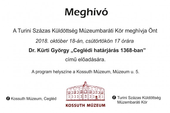 Dr. Kürti György: Ceglédi határjárás 1368-ban