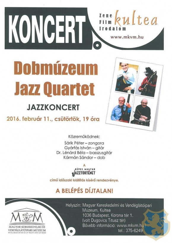 Dobmúzeum Jazz Quartet Budapesten