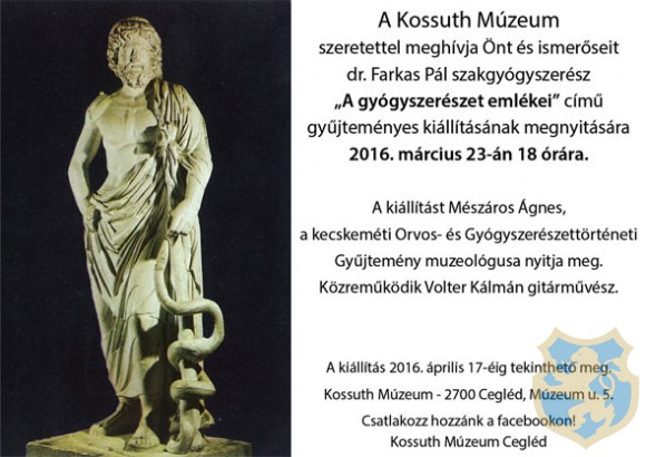 A gyógyszerészet emlékei - kiállítás a Kossuth Múzeumban