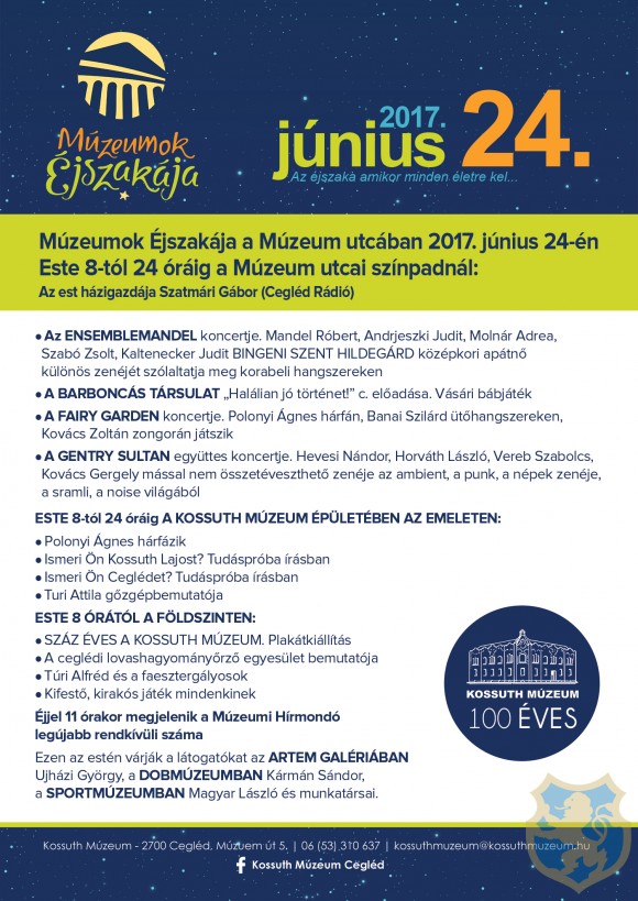 MÚZEUMOK ÉJSZAKÁJA 2017.