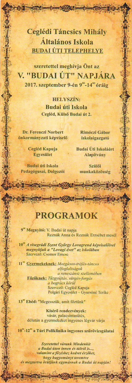 V. BUDAI ÚT NAPJA 2017.09.09.