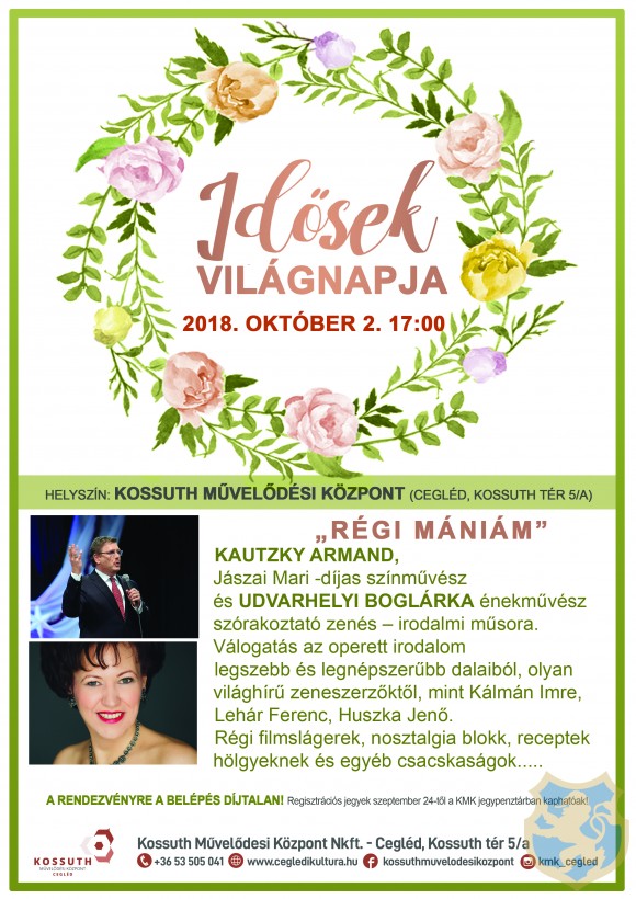 Idsek Vilgnapja Ceglden 2018. oktber 2. 17:00