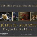 Ceglédi Fotóklub éves beszámoló kiállítása