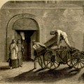 A titkos temetés 1849-ben, Vasárnapi Ujság lap rajzán (Forrás: Vasárnapi Ujság, 1870. június 5.)