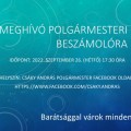Meghívó polgármesteri beszámolóra