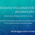 Meghívó polgármesteri beszámolóra