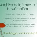 Meghívó polgármesteri beszámolóra