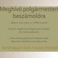 Meghívó polgármesteri beszámolóra