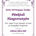 Kardos Pál Pedagógus Énekkar pünkösdi hangverseny