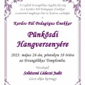 Kardos Pál Pedagógus Énekkar pünkösdi hangverseny