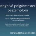 Meghívó polgármesteri beszámolóra