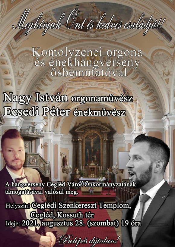 Komolyzenei orgona és énekhangverseny ősbemutatóval