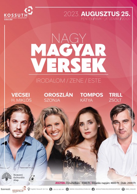 Nagy Magyar Versek (Részletes program)