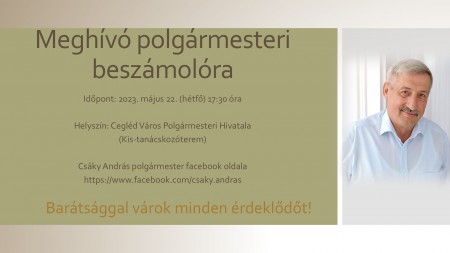 Meghívó polgármesteri beszámolóra