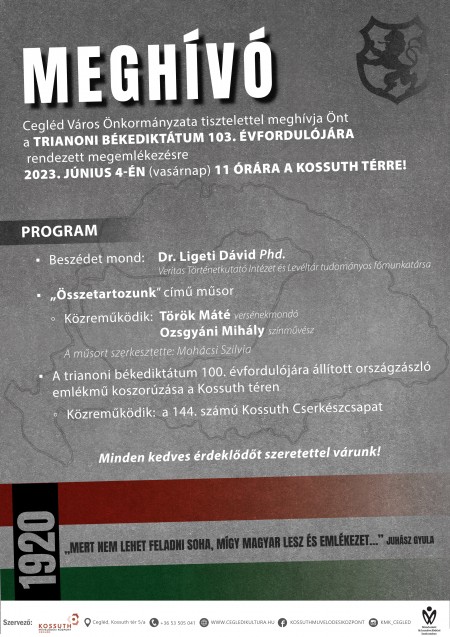 Trianon megemlékezés