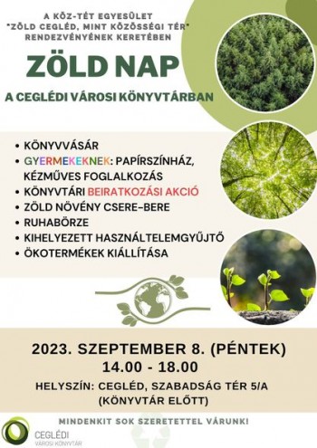 Zöld Nap a Ceglédi Városi Könyvtárban