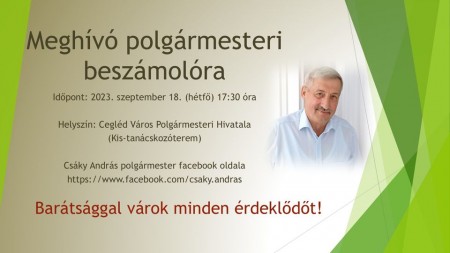 Meghívó polgármesteri beszámolóra