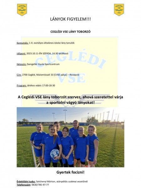 CVSE lány toborzó