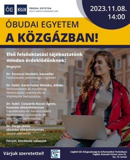 Óbudai Egyetem a Közgázban