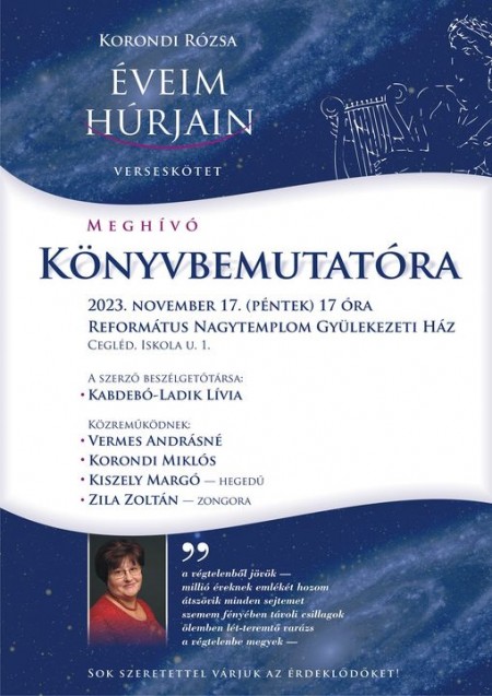 Éveim húrjain könyvbemutató