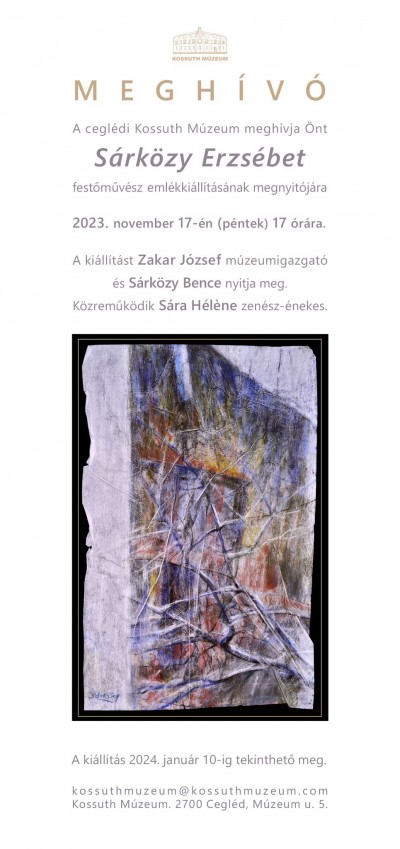 Sárközy Erzsébet emlékkiállítás