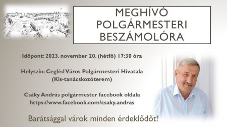 Meghívó polgármesteri beszámolóra