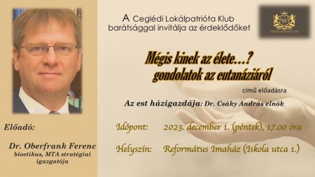 Mégis kinek az élete? Gondolatok az eutanáziáról