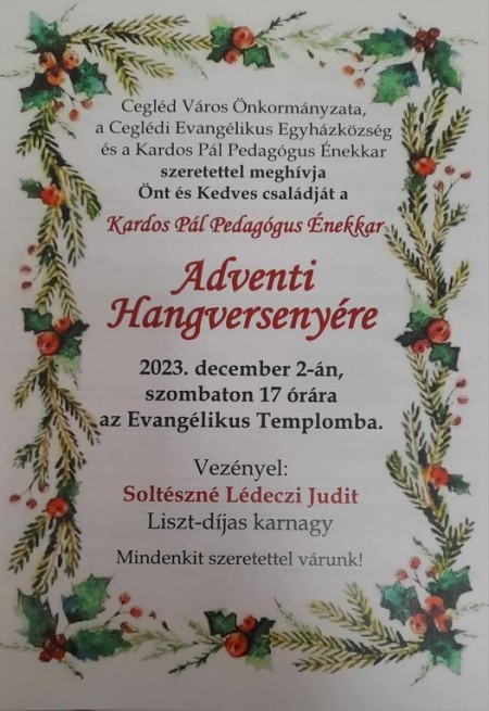 Kardos Pál Pedagógus Énekkar adventi hangverseny