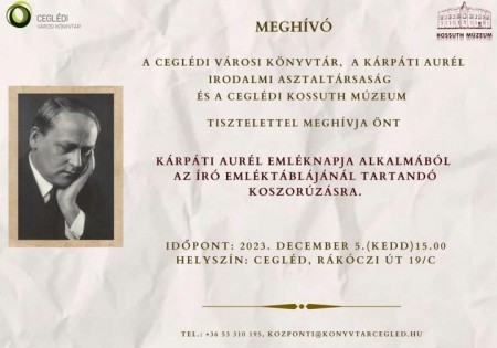 Kárpáti Aurél Emléknap koszorúzás
