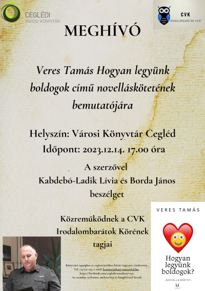 Veres Tamás novelláskötet bemutató