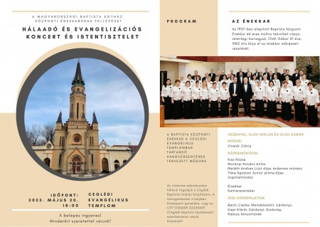 Hálaadó koncert és istentisztelet