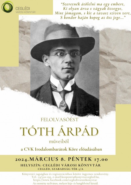 Felolvasóest Tóth Árpád műveiből
