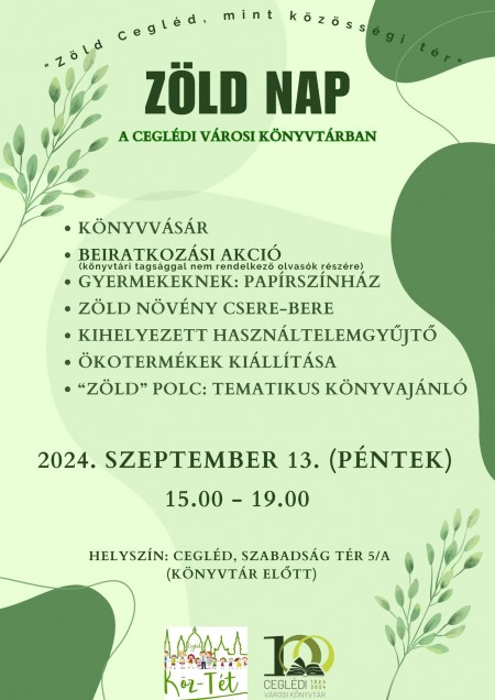 Zöld nap a Ceglédi Városi Könyvtárban