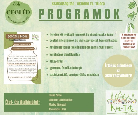 Zöld Cegléd, mint közösségi tér