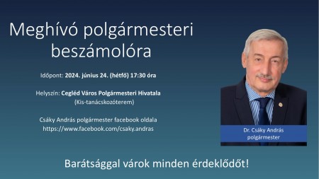 Meghívó polgármesteri beszámolóra