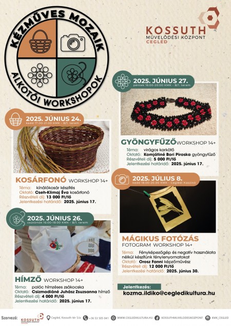 Alkotói workshopok