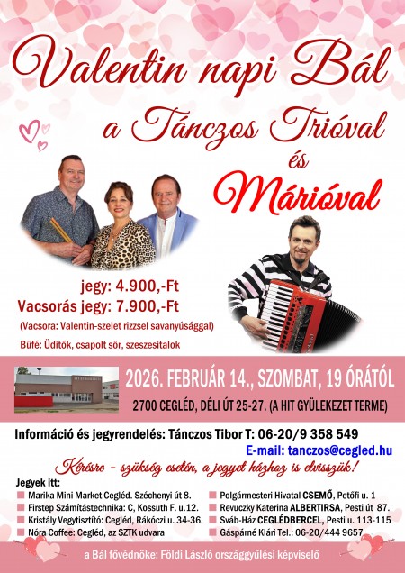 Valentin napi Bál a Tánczos Trióval és Márióval