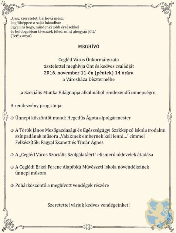 Szociális Munka Világnapja 2016.