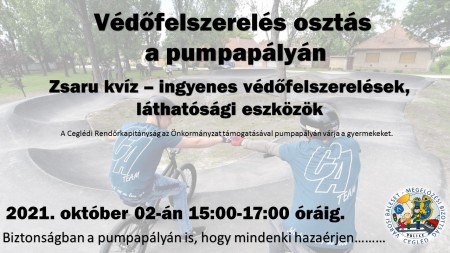 Védőfelszerelés osztás a pumpapályán