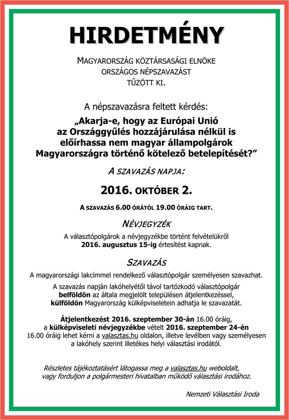 Népszavazás 2016.10.02.